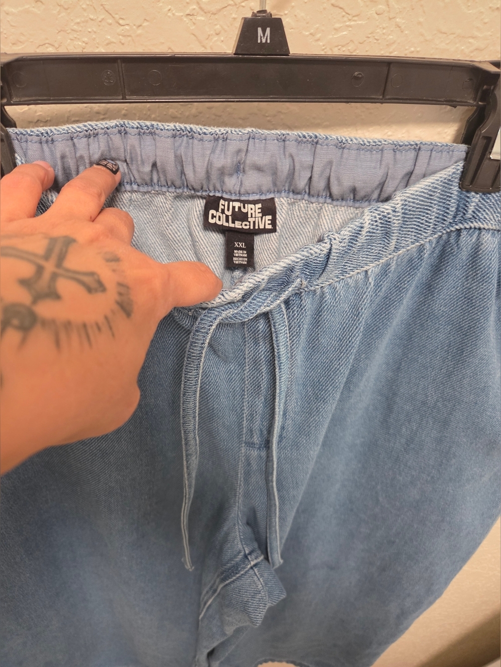 Future Collective Colassol Light Denim Drawstring Pants - Picture 4 of 4